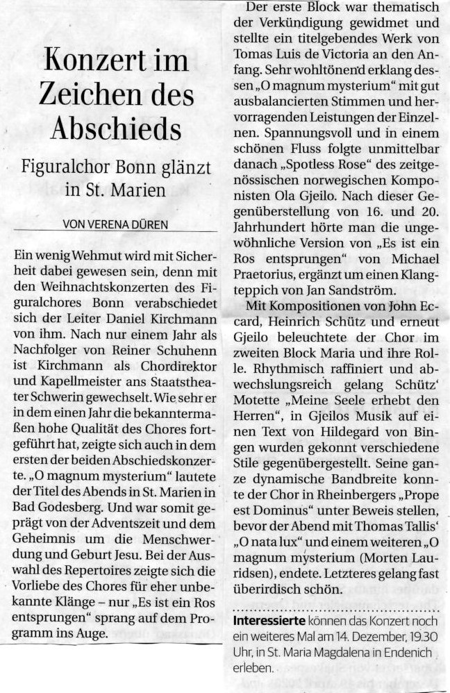 Generalanzeiger Bonn, 10. Dezember 2019